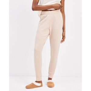 Haven Well Within Jogger Pants XL Fleece Pullon Super Soft Cream Cuffed Lounge